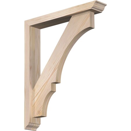 Ekena Millwork Balboa Traditional Smooth Bracket w/ Offset Brace, Douglas Fir, 3 1/2"W x 20"D x 24"H BKT0402X20X24BOA01SDF